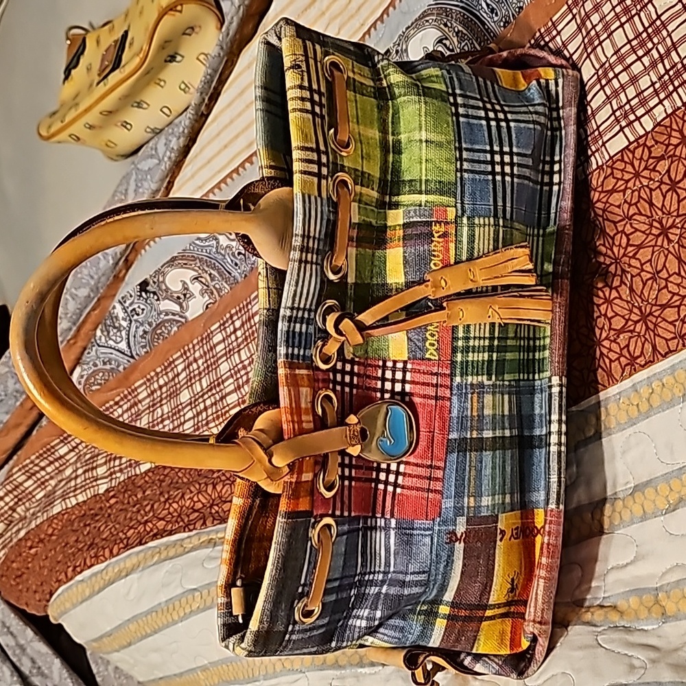 Dooney & Bourke small madris plaid satchel